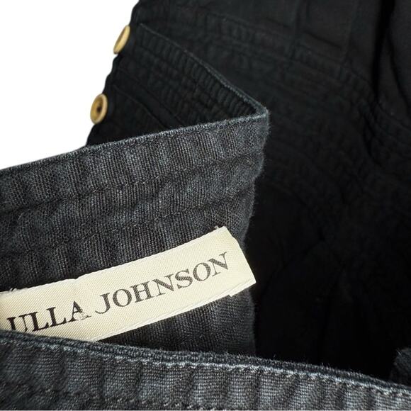 Ulla Johnson Black Cotton Wide Leg Suvi Overalls Jumpsuit - 6 belt missing - Picture 6 of 12
